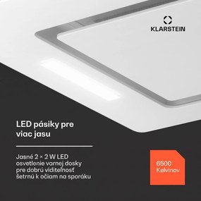 Klarstein Hektor Eco, digestor, 52 cm, 446 m³/h, dotykové ovládanie, sklo