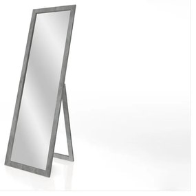 Stojacie zrkadlo so sivým rámom Styler Sicilia, 46 x 146 cm