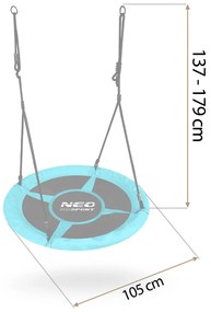 Neo-Sport Swingo 100 cm hojdačka bocianie hniezdo