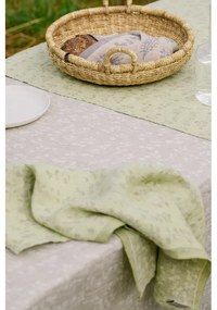 Ľanový obrus / deka Meirami 150x260, bielo-ľanový