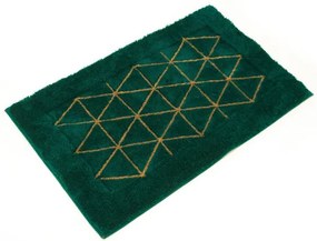 Kúpelňový koberček Jarpol Agadir Lurex 13 zelený / zlatý