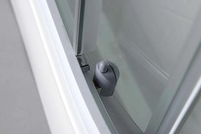Aqualine AIGO, štvrťkruhový sprchový box, zástena 900x900x2040mm, biely profil, číre sklo, YB93