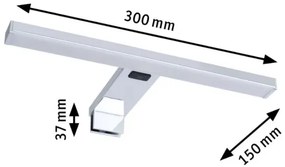Paulmann 78950 - LED/3,7W IP44 Kúpeľňové osvetlenie zrkadla SELO 2700-6500K 230V