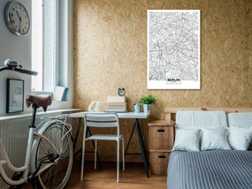 Artgeist Obraz - Map of Berlin (1 Part) Vertical Veľkosť: 40x60, Verzia: Standard