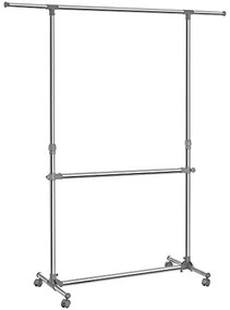 Výškovonastaviteľný stojan na šaty, 113-198x93x49cm