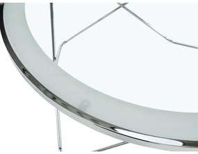 Konferenčný stolík, chróm/číre sklo, LEONEL