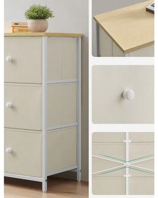 Autronic BONTEC Komoda 80x30x71cm, kov, béžová, AUK-E1033 WT Farba: Béžová