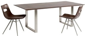 Symphony Dark stôl akáciový hnedý/chrómový 160x80
