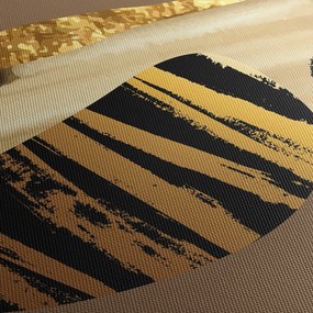 Obraz - Abstrakcia golden brown N⁰2 (150x105 cm)
