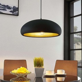 Moderná závesná lampa čierna so zlatom - Gerwina