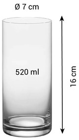 Tescoma Sada pohárov na long drink CHARLIE, 6 ks, 520 ml, L