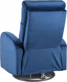 Polohovací křeslo Olimp Velvet tmavě modré