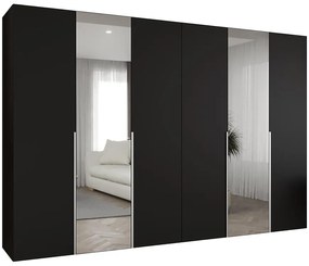 Skriňa Alicante II 300 čierna/strieborný