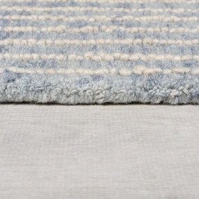 Svetlomodrý ručne tkaný vlnený koberec 160x230 cm Memphis Wool – Flair Rugs