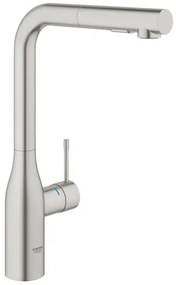 Drezová batéria GROHE Essence New s vyťahovacou sprškou supersteel 30270DC0, 1 ks