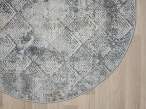 My Flair, Kusový koberec My Heart CA60070 creme kruh, 120x120 (priemer) kruh, šedá, chodba / predsieň