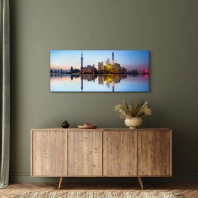 Obraz ranného neba nad Šanghajom (120x50 cm)