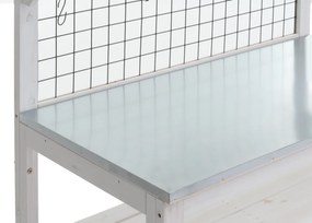 Stôl na rastliny HWC-N55, drevo - biela