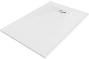 Mexen Hugo, obdĺžniková sprchová vanička SMC 130 x 70 cm, biela, biela krytka, 42107013-W