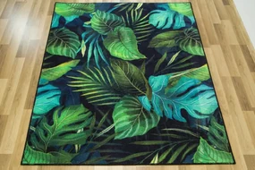 Koberec Palmové listy Monstera zelený