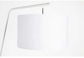 Biela stojacia lampa s textilným tienidlom (výška 220 cm) Martine – White Label