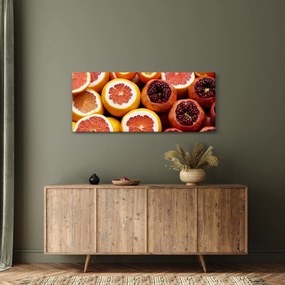Obraz pomarančov a granátových jabĺk (120x50 cm)