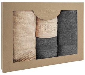 BAVLNENÉ UTERÁKY SOLANO SADA 2 KS 50X90 CM, 2 KS 70X140 CM VIACFAREBNÁ