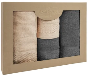 BAVLNENÉ UTERÁKY SOLANO SADA 2 KS 50X90 CM, 2 KS 70X140 CM VIACFAREBNÁ