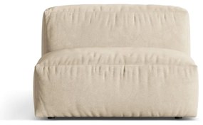 Béžový zamatový modul pohovky (stredový diel) Martina – Micadoni