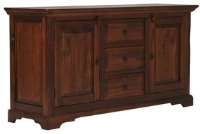 furniture-nabytek.cz - Masívna komoda Catana z borovice, lakovaná, hnedá – 170×50×90 cm