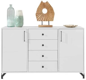 Komoda Bergen Be6 biely Lux/biely lesk