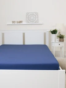 Jersey plachta Classic 160 x 200 cm – tmavo modrá