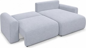 Rozkladacia obojstranná sedacia súprava do L NORDEN PAROS 250x140 cm, svetlosivá