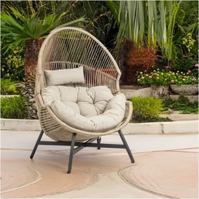 MI Ratanové kreslo HOLAND béž (LM)