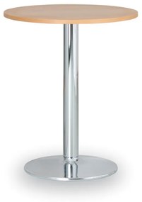 Konferenčný stolík FILIP II, priemer 800 mm, chrómovaná podnož, doska buk