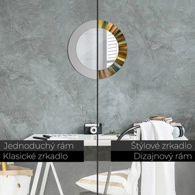 Abstraktný radiálny vzor Okrúhle dekoračné zrkadlo