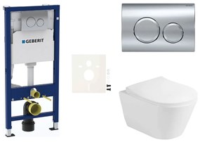 Cenovo zvýhodnený závesný WC set Geberit do ľahkých stien / predstenová montáž + WC Glacera Ava SIKOGESAVAD20