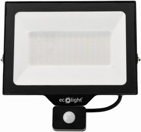 ECOLIGHT LED reflektor 200W 2v1 - studená biela + čidlo pohybu