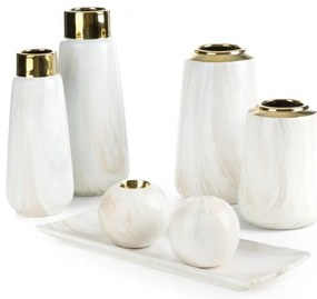 Dekoračný tanier ALIANA 01 béžový / biely