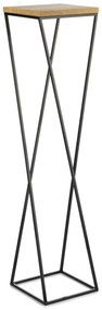 STOJAN NA KVETINÁČ LOFT7 100X24X24 CM ČIERNA/HNEDÁ