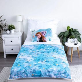 Modré bavlnené detské obliečky do postieľky 100x135 cm Frozen "Blue" – Jerry Fabrics