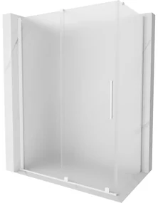 Mexen Velar, sprchový kút s posuvnými dverami 150 x 70 cm, 8mm sklo námraza, biela matná, 871-150-070-31-20