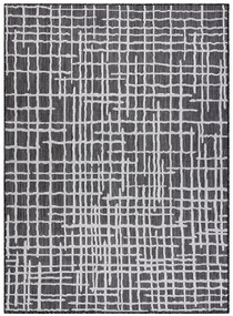 Dywany Łuszczów Kusový koberec Sion Sisal Trellis 22144 black/ecru – na von aj na doma - 80x150 cm