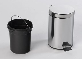 Aqualine Aqualine, SIMPLE LINE odpadkový koš guľatý 3l, leštená nerez, 27103