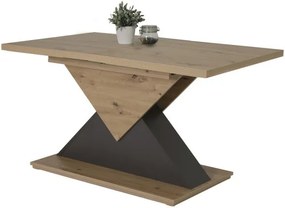 Sconto Jedálenský stôl LIV T dub artisan/antracit