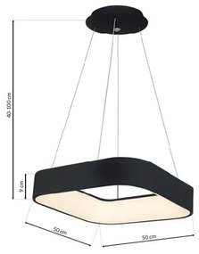 Závesné LED svietidlo Astro, 1x LED 40w, 3000-4000k, b