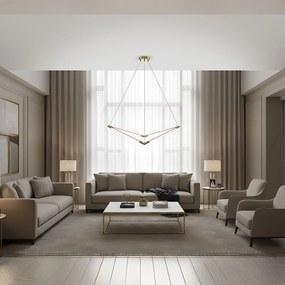 Toolight Toolight, LED stropné svietidlo, 4000K, 1500lm, APP1776-CP, zlatá matná, OSW-04055