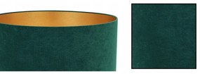 Závesné svietidlo MEDIOLAN, 1x tmavozelené/zlaté textilné tienidlo, (výber z 2 farieb konštrukcie), (fi 40cm)