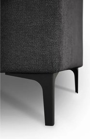 Antracitová ženilková rohová pohovka (ľavý roh/s leňoškou) Fabian – Scandic