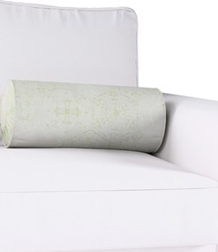 Valcový vankúš so záhybmi farba produktu zelená látka lesklá, zapletaná, vzorované